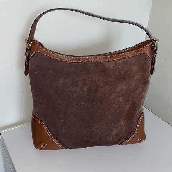 Michael Kors. 'jet Set' Code: B-1206 Taupe Brown Suede Leather Tote. - Picture 2 of 13